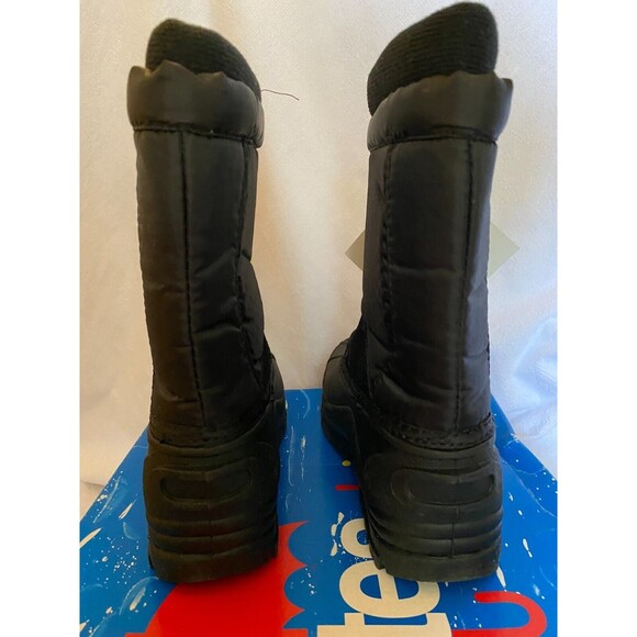 Totes Kids Youth Black Waterproof Shell Rain Snow Boots, Size 1M - Picture 3 of 7